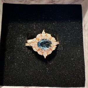 BLUE GREEN BI COLOR ALEXANDRITE RING SIZE 10